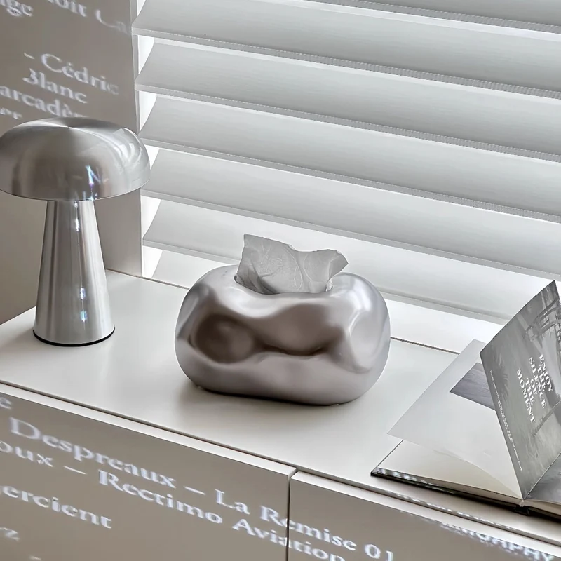 Skulpturaler Mattkeramiktuchboxdeckel Dekorativ Modern Minimalistisch