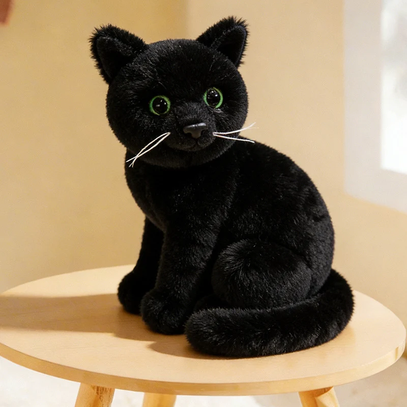 Lebensechter dehnbarer Katzenplüsch Boden Kuschelkissen Karnz