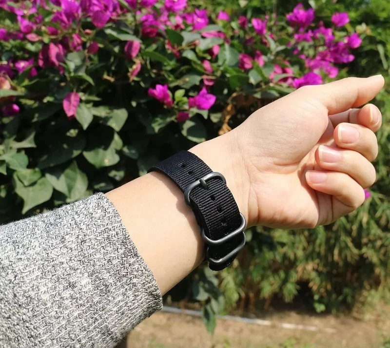 Suunto Run 2 Schnallen-Nylonarmband (Schwarz)