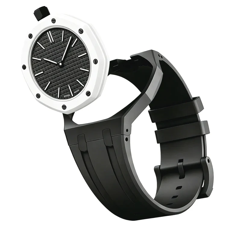 Swatch Royal Pop Silikon Armband - 12 Uhr (Schwarz)