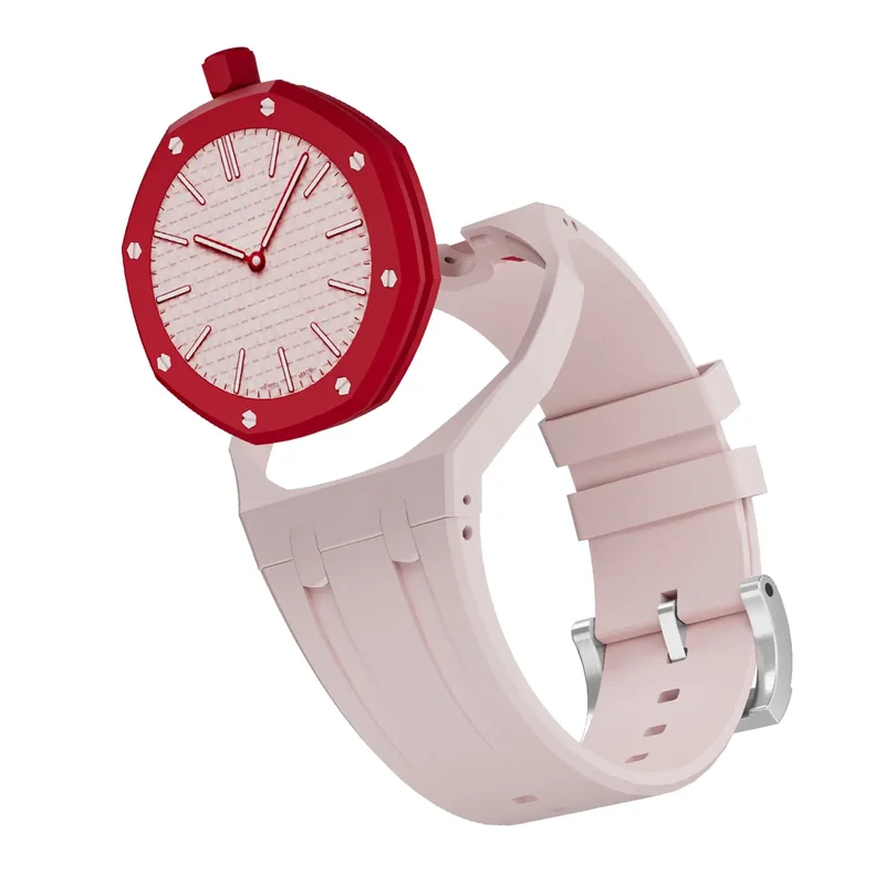 Swatch Royal Pop Silikon Armband - 12 Uhr (Rosa)
