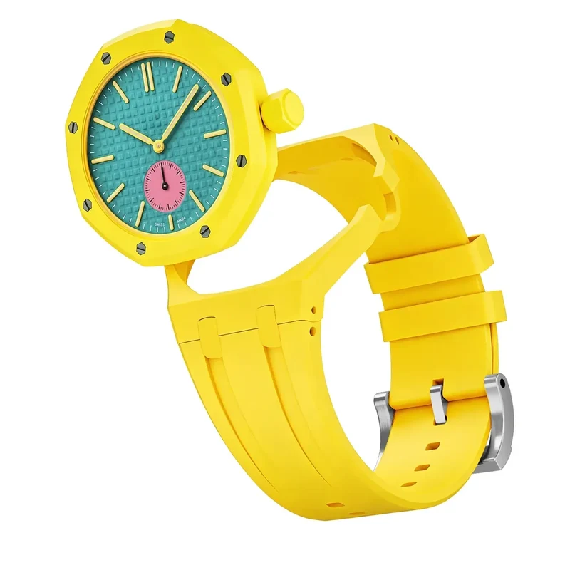 Swatch Royal Pop Silikon Armband - 3 Uhr (Gelb)