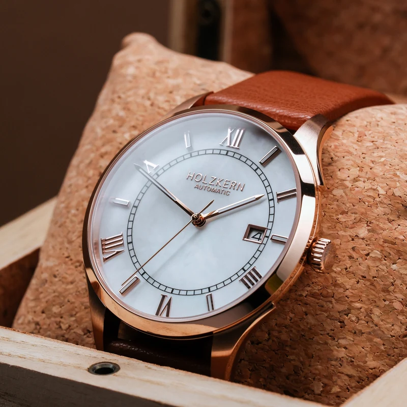 Holzkern Milestones Herrenuhr • Automatikwerk Miyota 9039 • Saphirglas