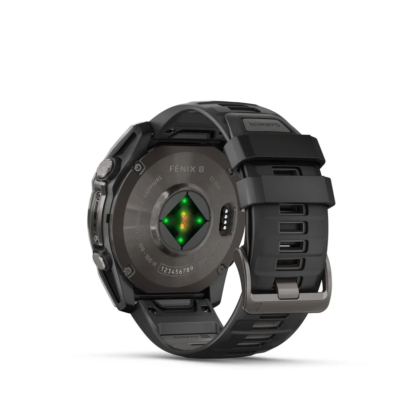 Garmin Fenix® 8 – 51 mm, AMOLED, Sapphire, Schwarz/Carbongrau DLC Titan