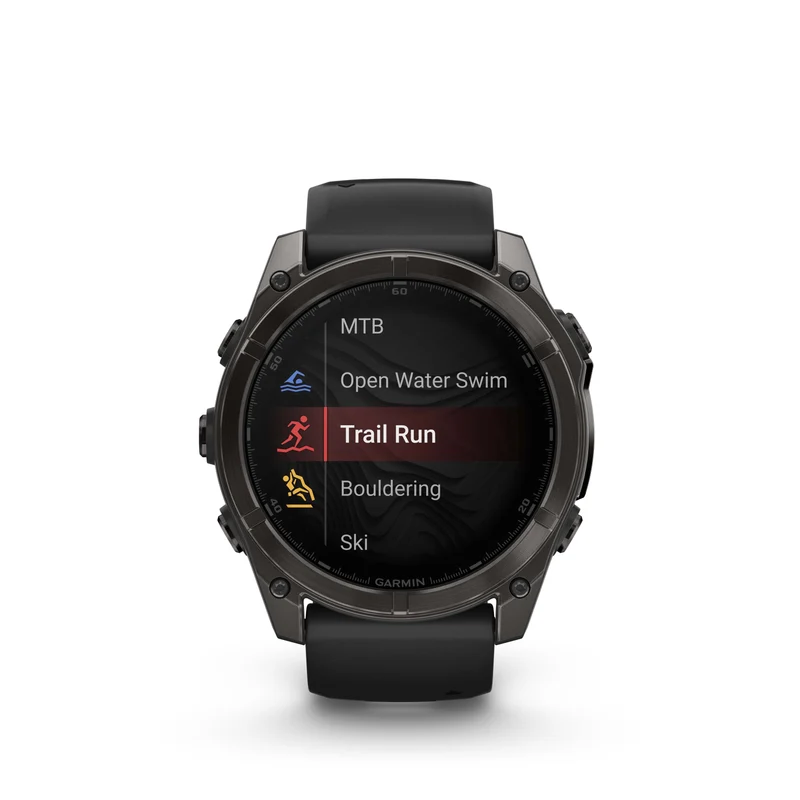 Garmin Fenix® 8 – 51 mm, AMOLED, Sapphire, Schwarz/Carbongrau DLC Titan