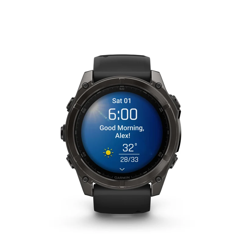 Garmin Fenix® 8 – 51 mm, AMOLED, Sapphire, Schwarz/Carbongrau DLC Titan