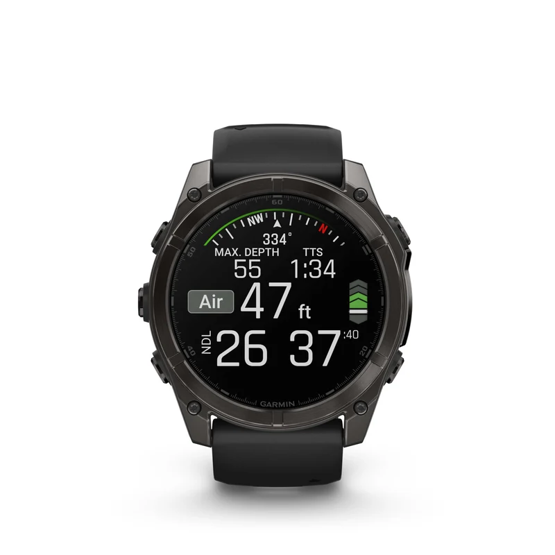 Garmin Fenix® 8 – 51 mm, AMOLED, Sapphire, Schwarz/Carbongrau DLC Titan
