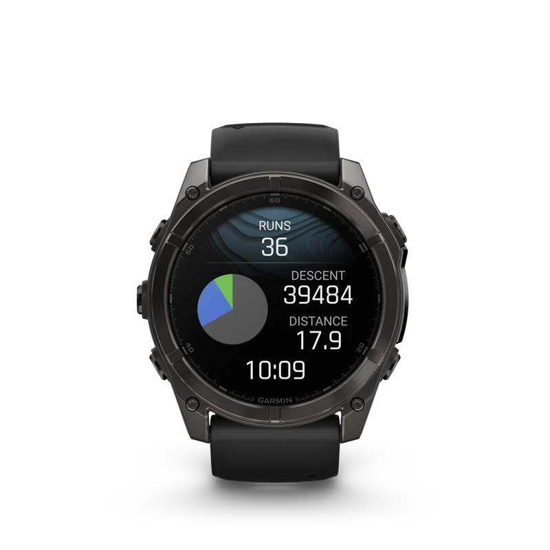Garmin Fenix® 8 – 51 mm, AMOLED, Sapphire, Schwarz/Carbongrau DLC Titan
