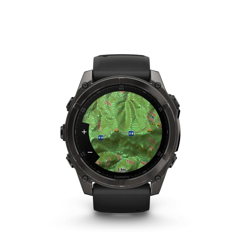 Garmin Fenix® 8 – 51 mm, AMOLED, Sapphire, Schwarz/Carbongrau DLC Titan