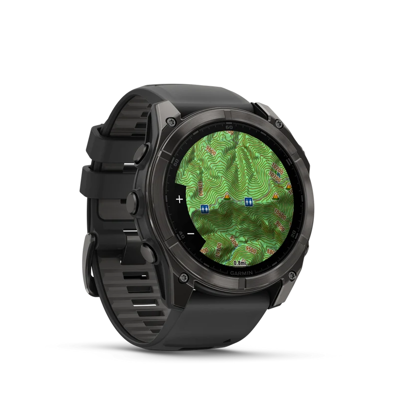 Garmin Fenix® 8 – 51 mm, AMOLED, Sapphire, Schwarz/Carbongrau DLC Titan