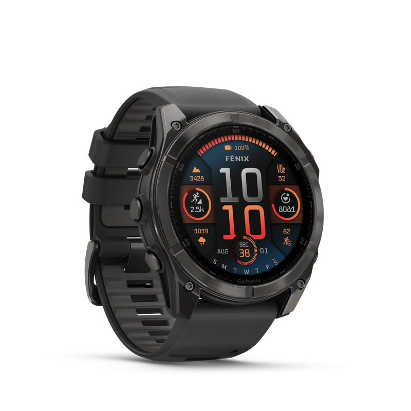 Garmin Fenix® 8 – 51 mm, AMOLED, Sapphire, Schwarz/Carbongrau DLC Titan
