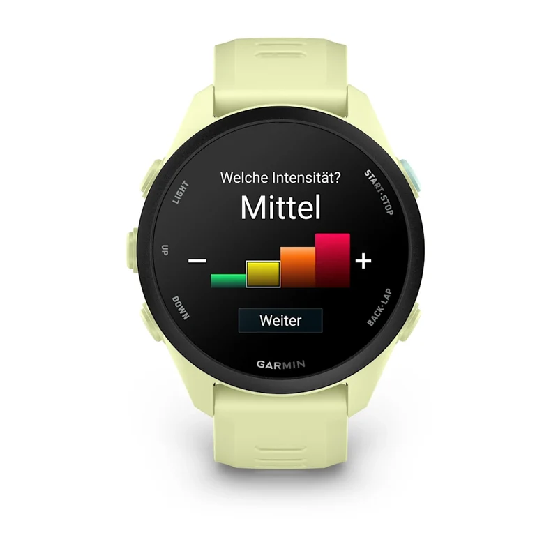 Garmin Forerunner 70, Zitrone mit Schnellwechsel-Armband 20 mm Silikon