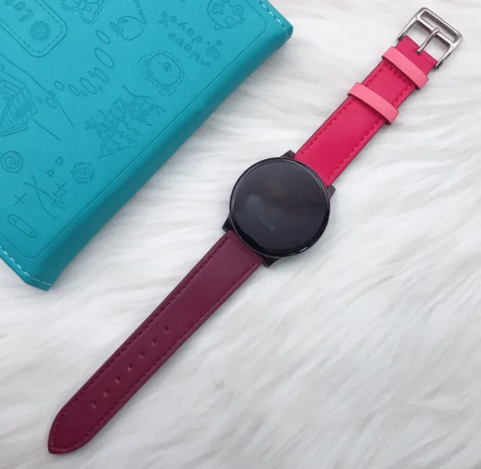 Suunto Run 2 Lederarmband 'Duo' (Knalliges Rosa/Rotbraun)