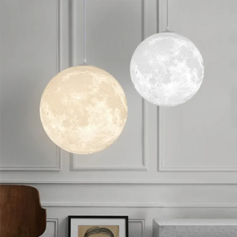 Lunar LED Pendelleuchte - Mond Design Hängelampe für Wohnzimmer & Schlafzimmer | Karnz