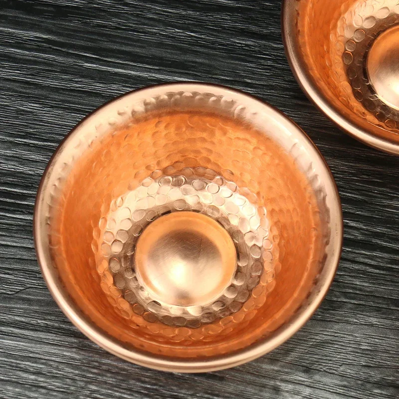 Nepalese reines Kupfer Wasserzubereitungs Schüssel handgemacht Hammermuster heilige Wasserschüssel für Buddha Buddhismus Zubehör