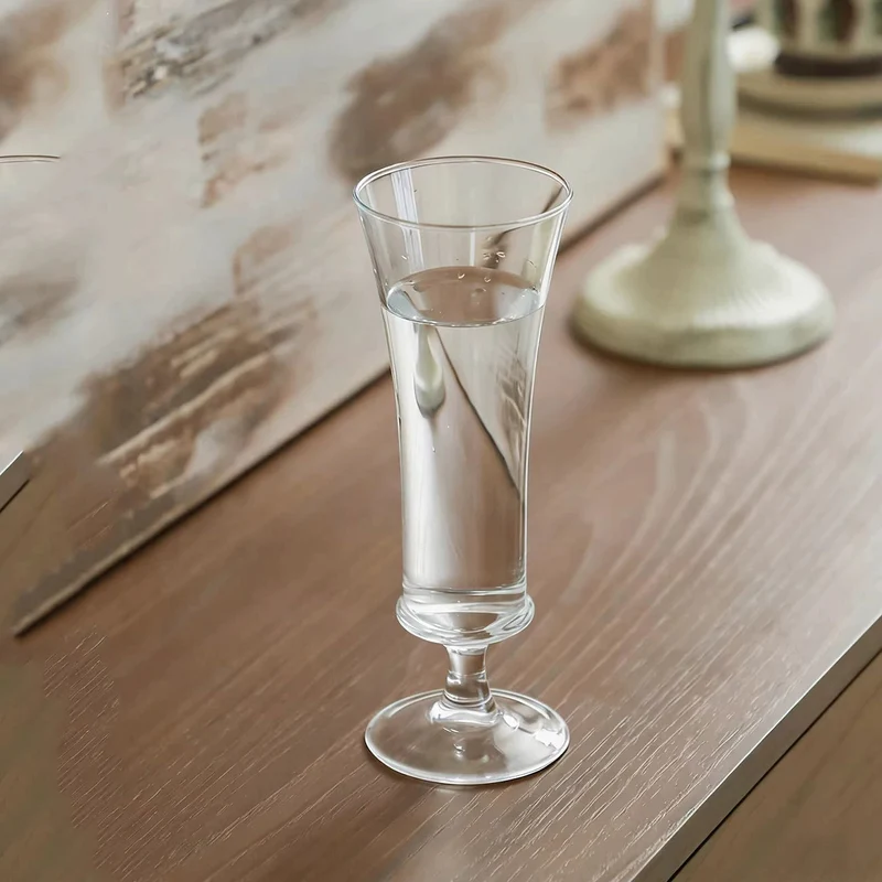 Schmaler ausgestellter Pedestal-Glasblumenvasen für die Einzel-Stängeldisplay