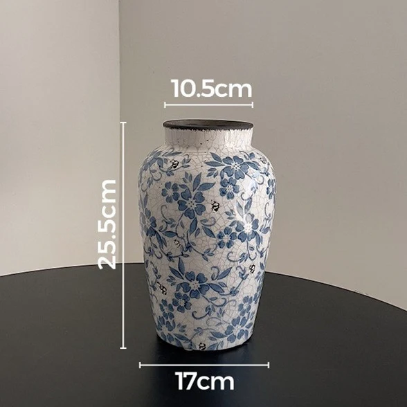 Handgefertigte Keramische Rissglas Blumen Dekorative Tischvase