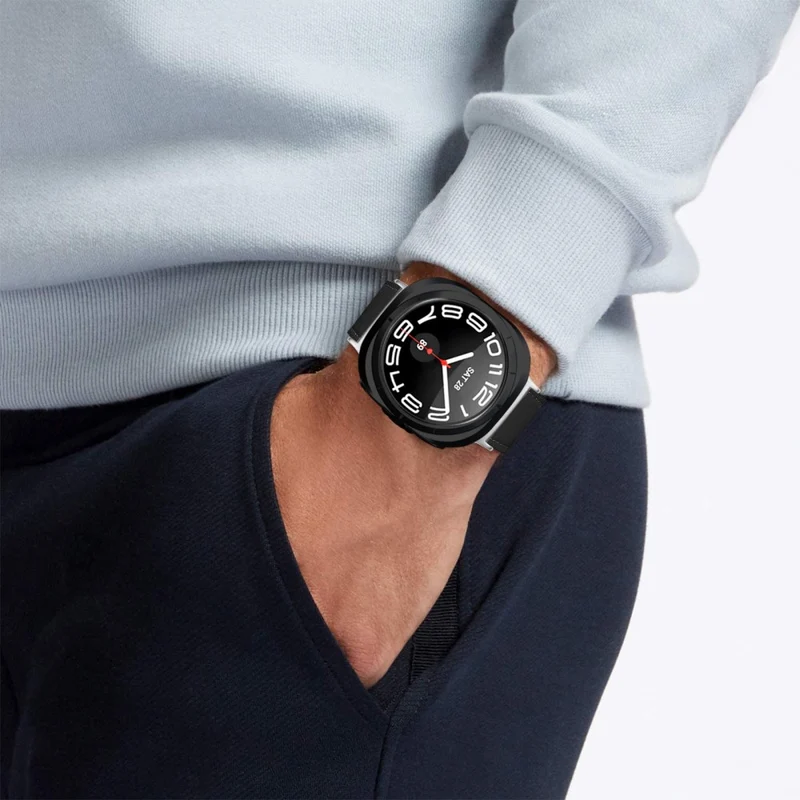 Sehr Elegant Samsung Galaxy Watch Ultra 47mm Echtes Leder Armband
