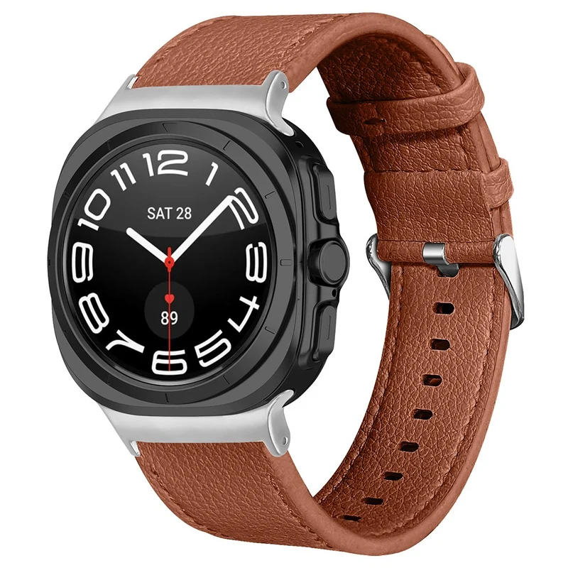 Sehr Elegant Samsung Galaxy Watch Ultra 47mm Echtes Leder Armband