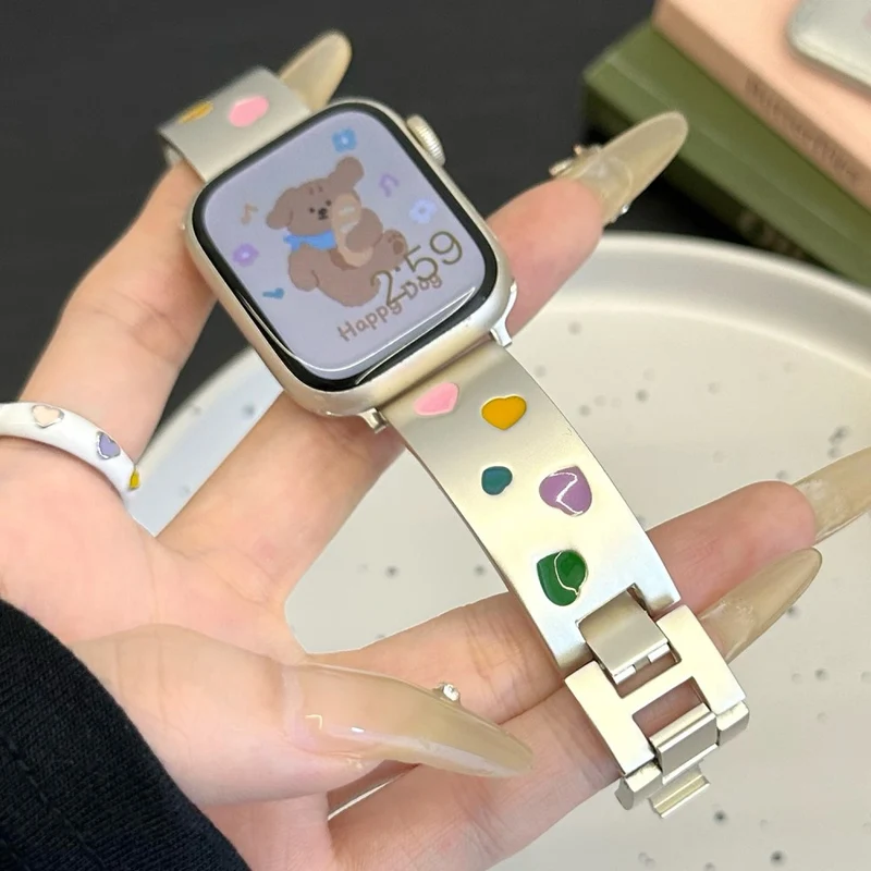 Bemerkenswert Komfortabel Apple Smartwatch Metall Universell Armband