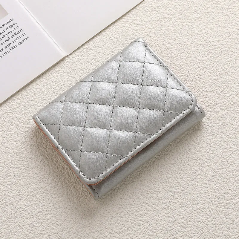 Stylischer gesteppter Leder-Kartenhalter