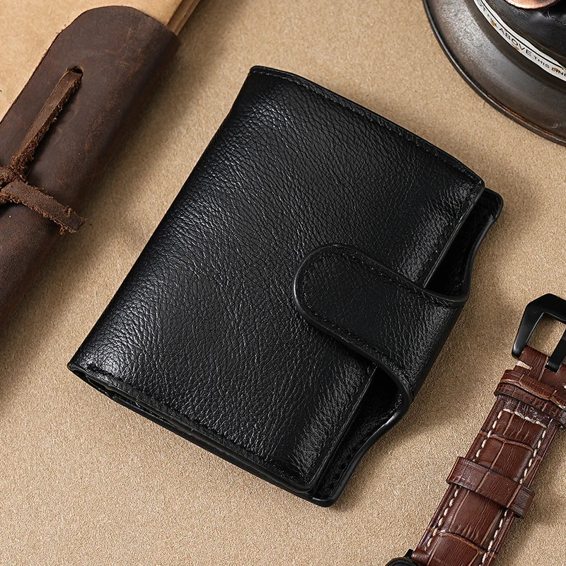 Slim Leder Dreifach Brieftasche