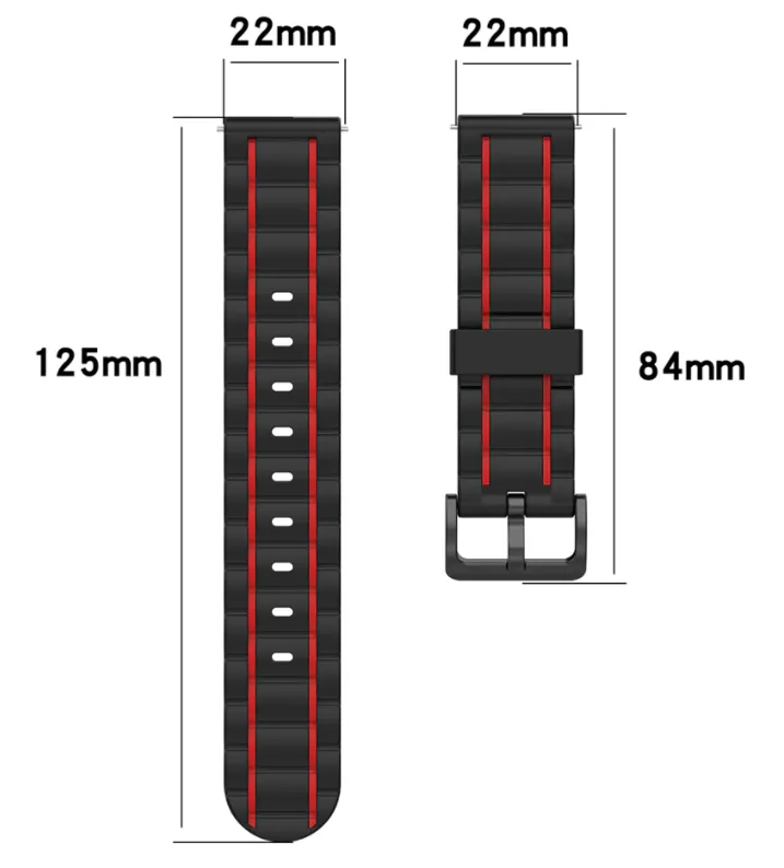 Coros Pace 4 Pro Sportarmband mit Schnalle (Schwarz/Rot)