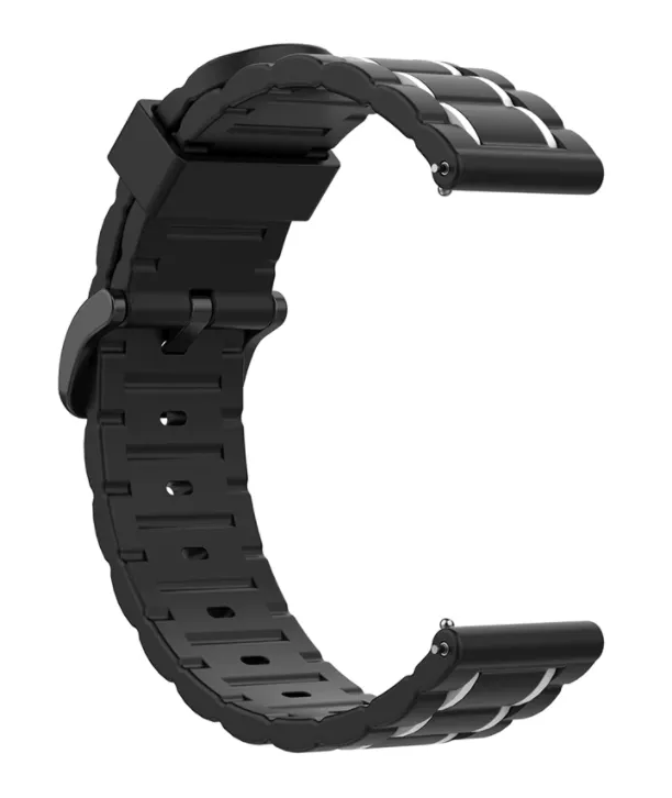 Coros Pace 4 Pro Sportarmband mit Schnalle (Schwarz/Weiß)