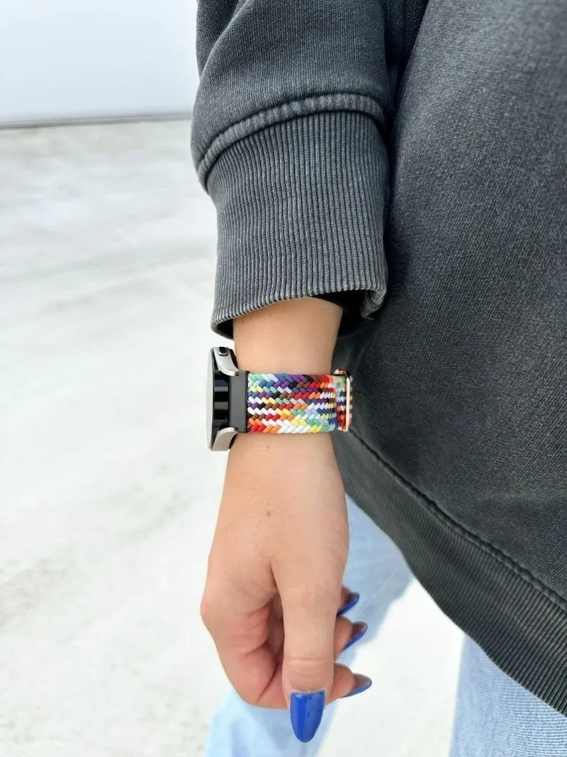 Coros Pace 4 Pro Verstellbar-Geflochtenes Armband (Farbenfroh)