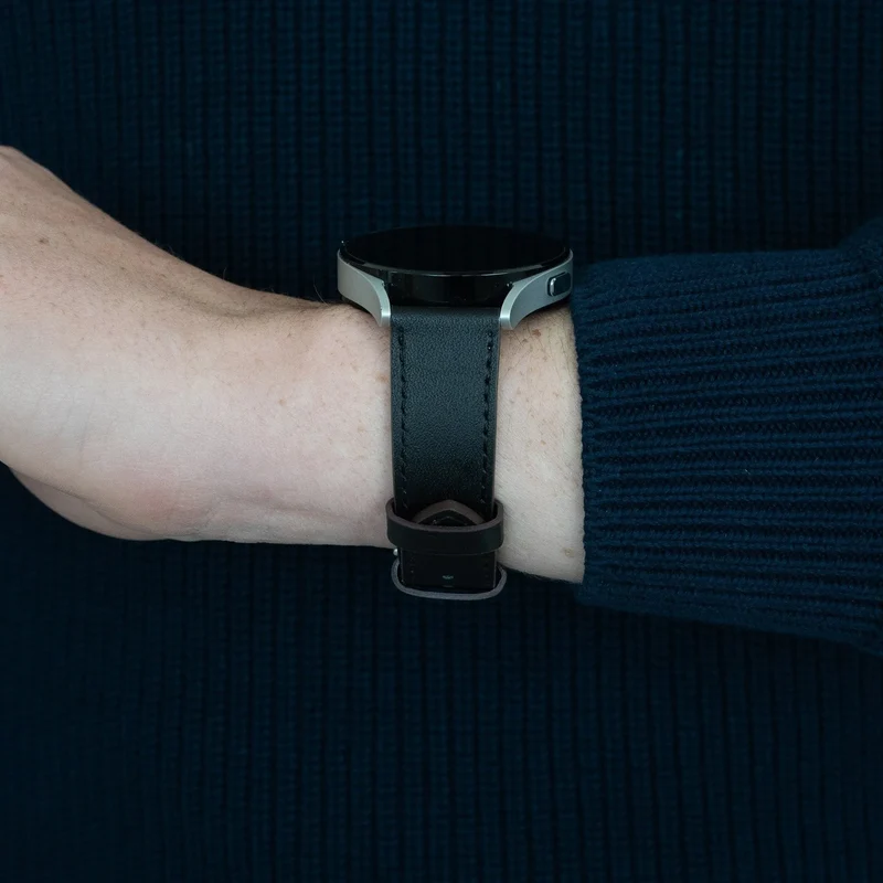 Bandz Coros Pace 4 Pro Lederarmband 'Deluxe' (Schwarz)