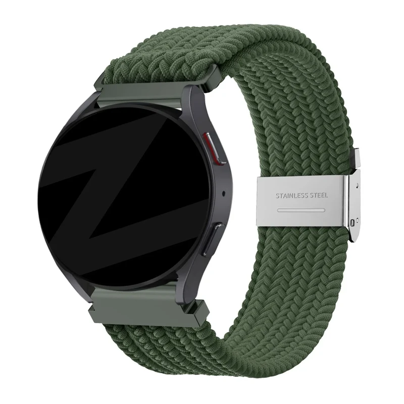 Bandz Suunto Run 2 Gewebtes Nylonarmband (Olivgrün)