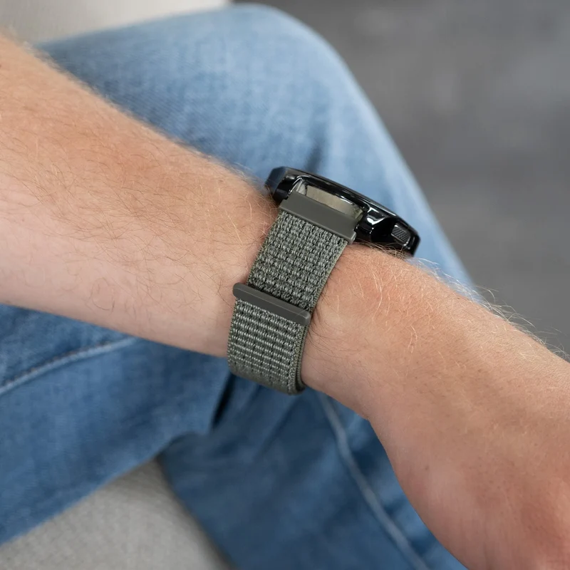 Suunto Run 2 Nylonarmband (Grau/Grün)