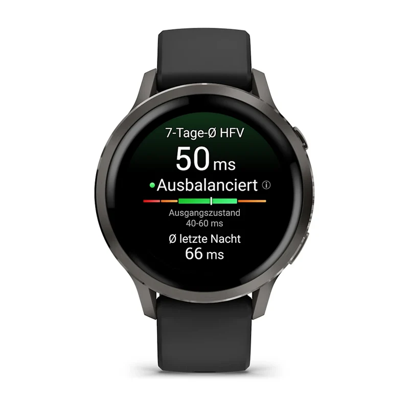 Garmin Venu® 4 - 41 mm Schwarz/Schiefergrau mit Schnellwechsel-Silikon-Armband 18 mm