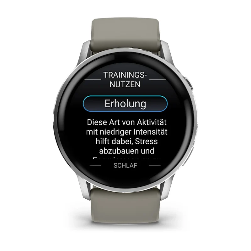 Garmin Venu® 4 - 45 mm Schwarz/Silber mit Schnellwechsel-Silikon-Armband 22 mm Grau