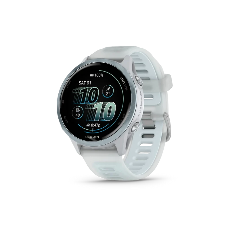 Garmin Forerunner 570 - 42mm Steinweiss/Cloud Blue Aluminium