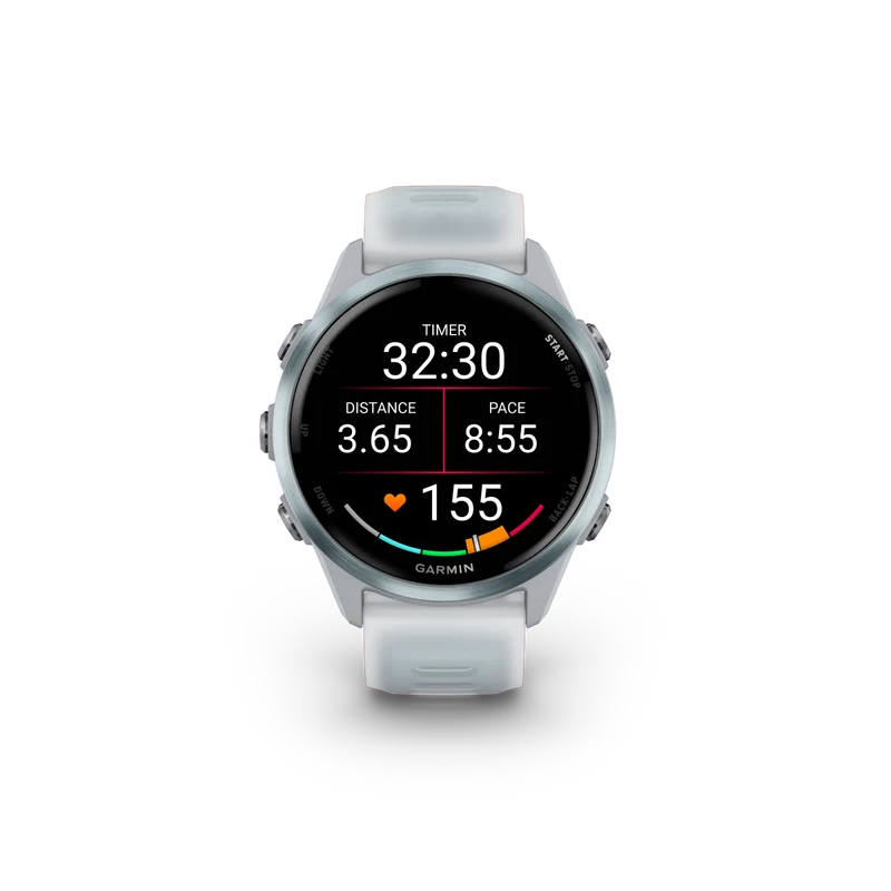 Garmin Forerunner 570 - 42mm Steinweiss/Cloud Blue Aluminium