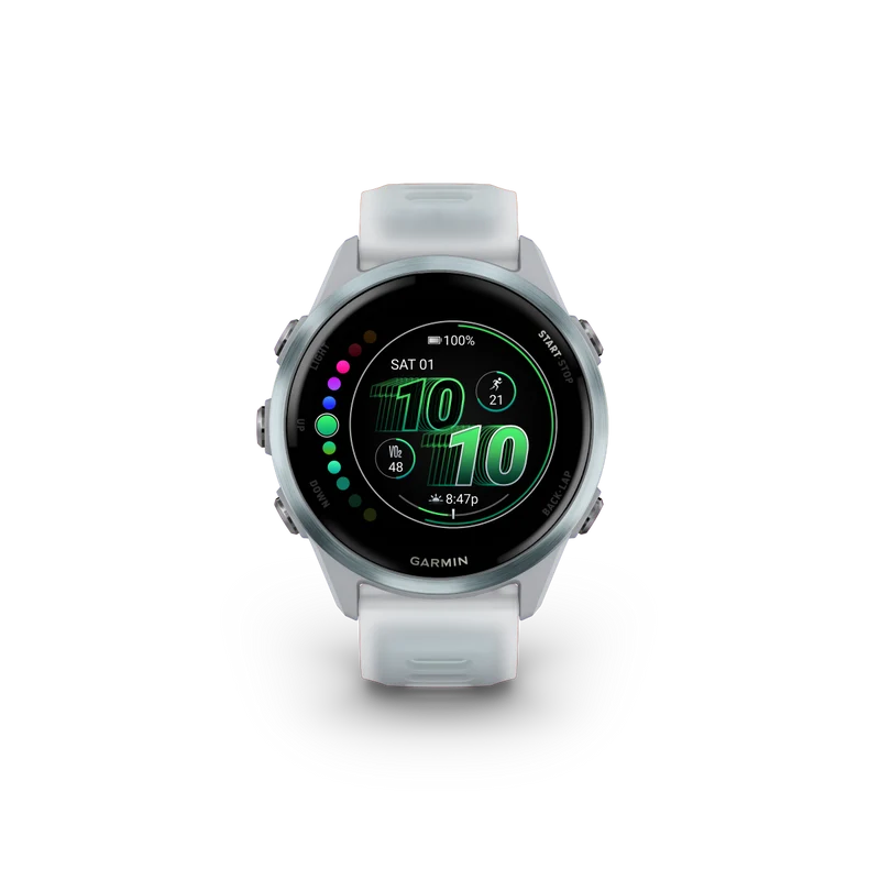 Garmin Forerunner 570 - 42mm Steinweiss/Cloud Blue Aluminium