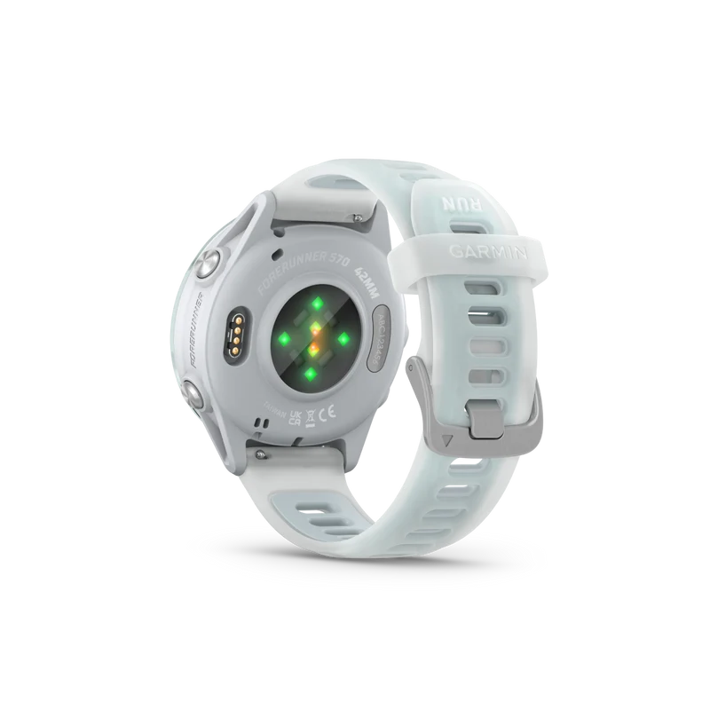 Garmin Forerunner 570 - 42mm Steinweiss/Cloud Blue Aluminium