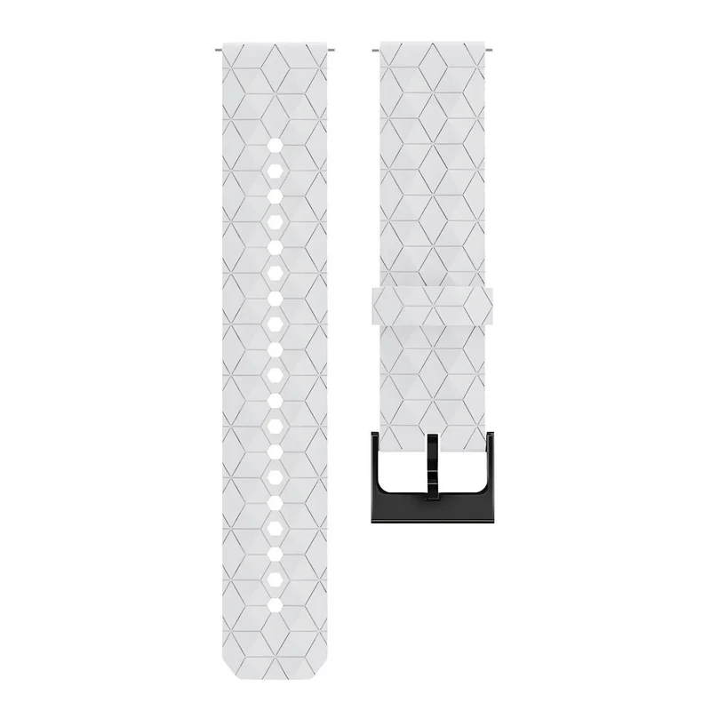Coros Pace 4 Pro 'Hexagon' Silikonarmband (Weiß)