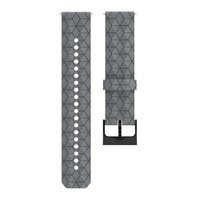 Suunto Run 2 'Hexagon' Silikonarmband (Grau)