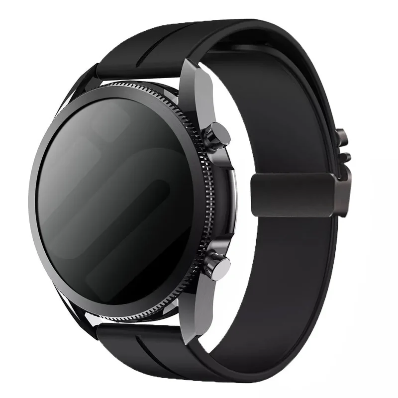 Coros Pace 4 Pro Silikonarmband mit P-Schnalle (Schwarz)