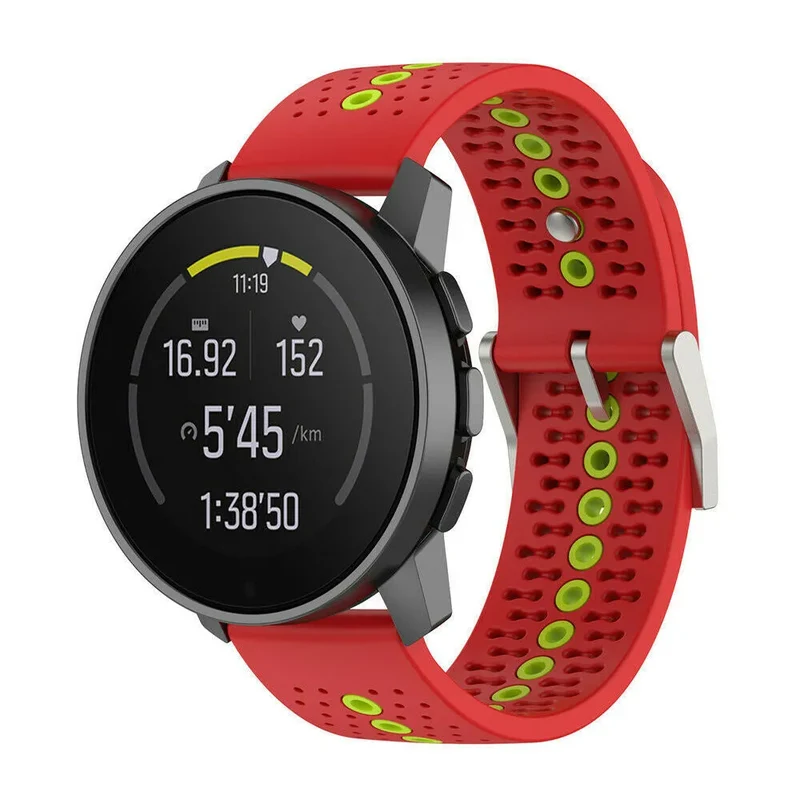 Suunto Run 2 Silikonarmband (Rot/Grün)
