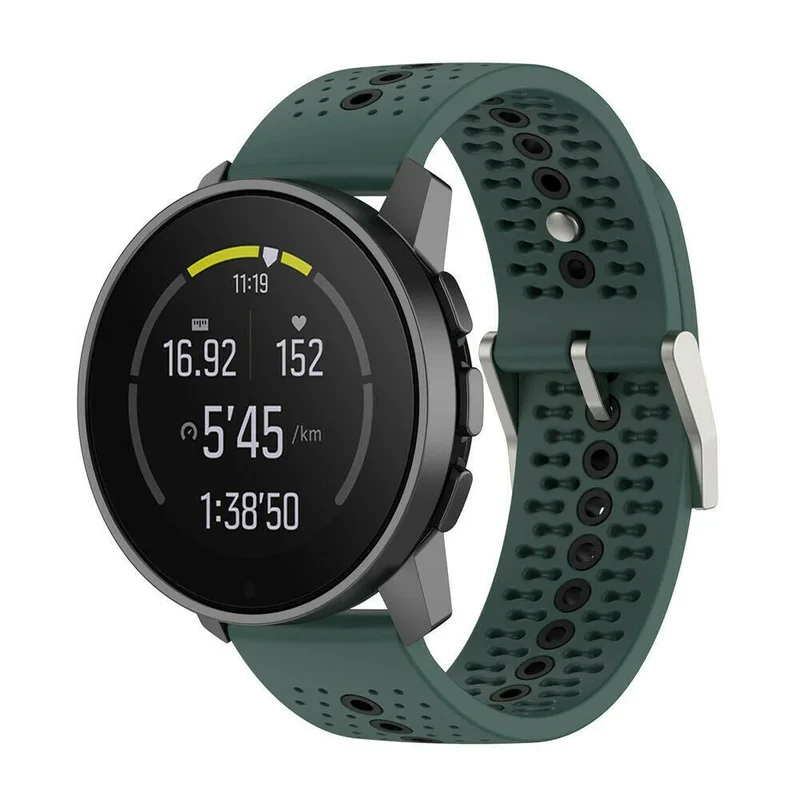Coros Pace 4 Pro Silikonarmband (Grün/Schwarz)