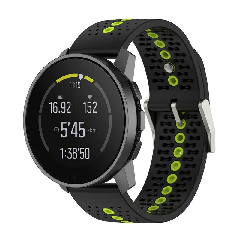 Suunto Run 2 Silikonarmband (Schwarz/Gelb)