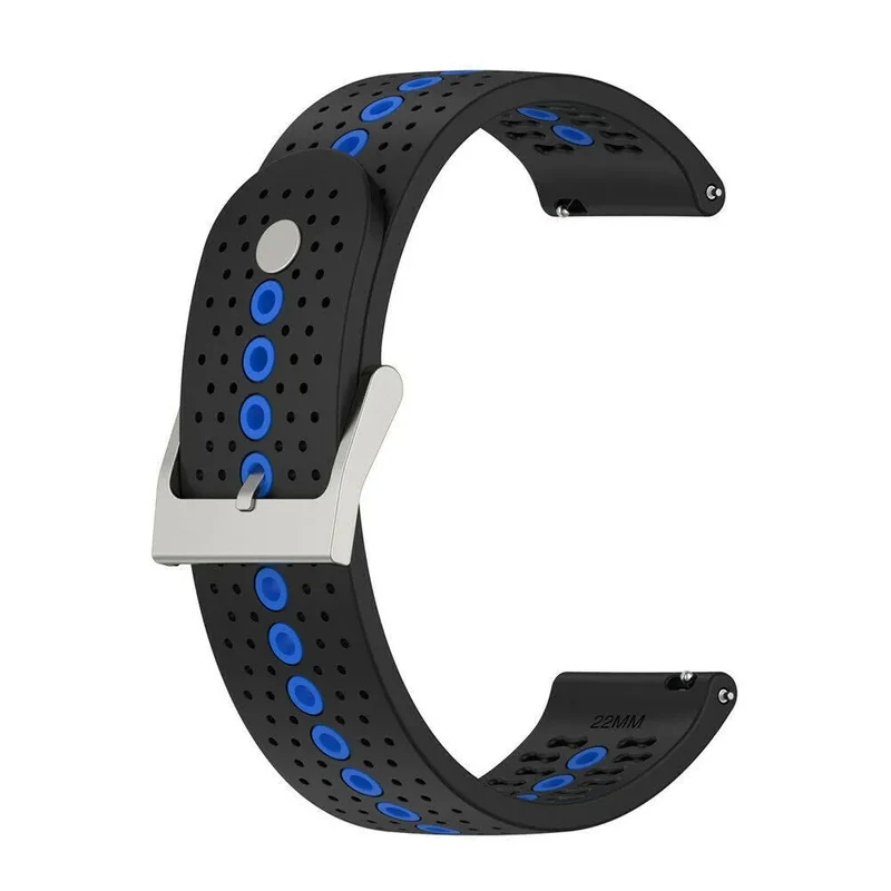 Suunto Run 2 Silikonarmband (Schwarz/Blau)