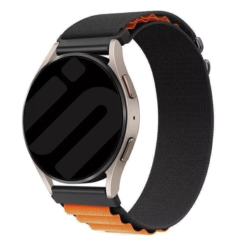 Coros Pace 4 Pro Alpine Nylon Armband (Schwarz/Orange)
