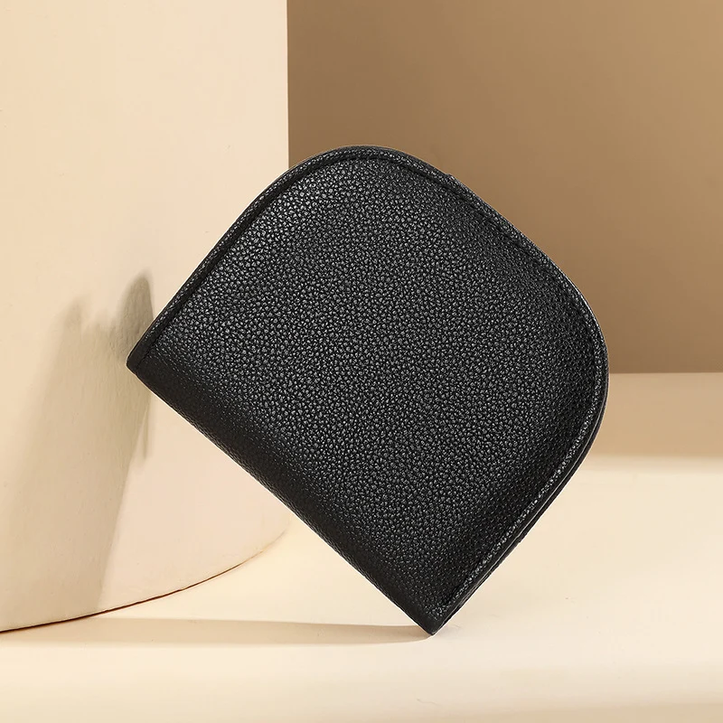 Texturiertes Leder-Zip-Portemonnaie