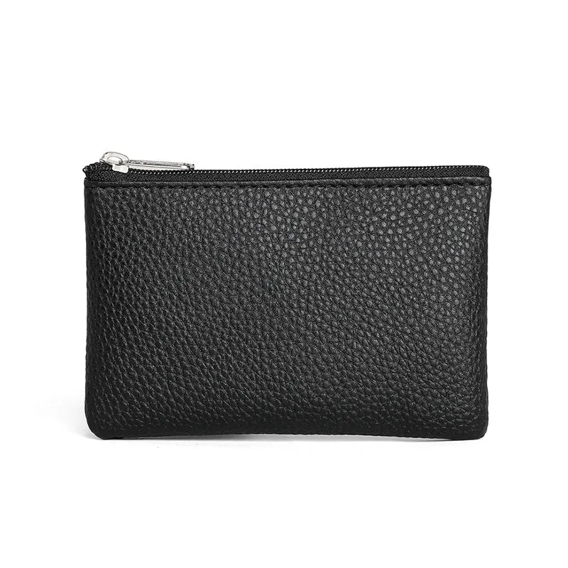 Premium Leder Reißverschluss Münztasche
