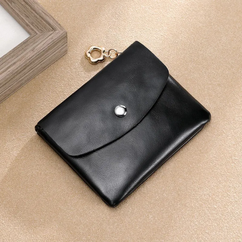 Premium Leder Snap Brieftasche
