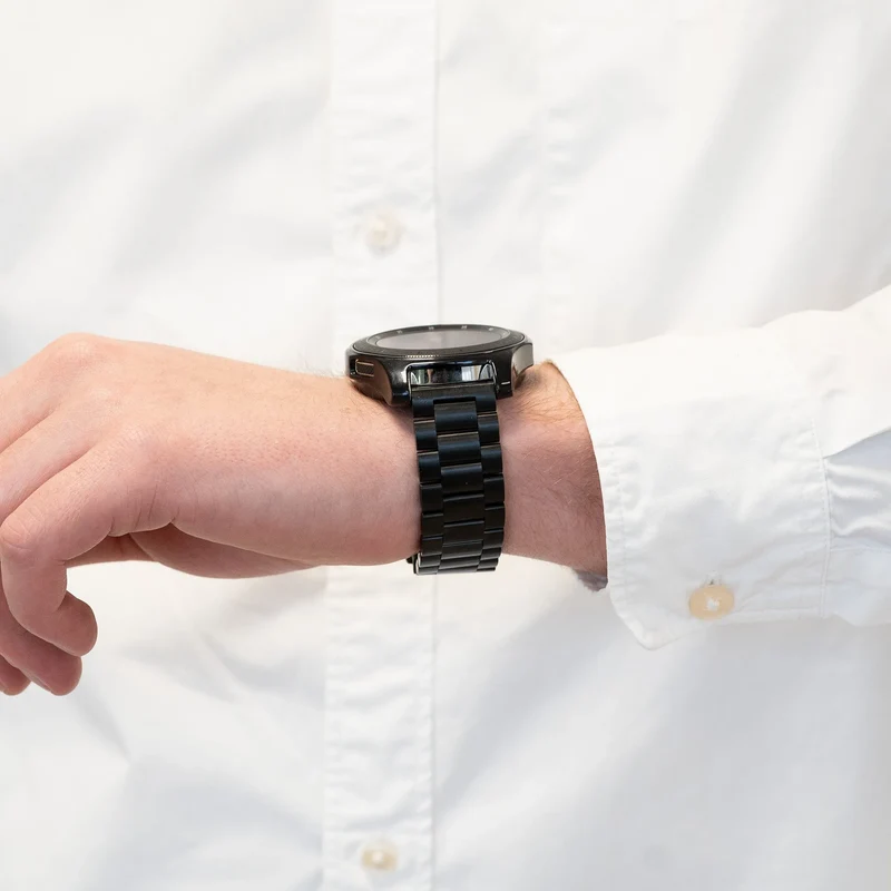 Bandz Suunto Run 2 Titanarmband 'Classic' (Schwarz)